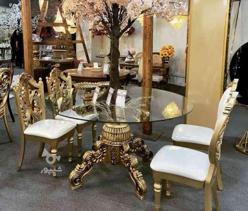 میز وصندلی پلیمری طلایی زیبا در گروه خرید و فروش صنعتی، اداری و تجاری در تهران در شیپور-عکس1