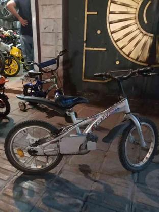 یک عدد دوچرخه نقره ای کارکرده ولی سالم سایز 16 در گروه خرید و فروش ورزش فرهنگ فراغت در گیلان در شیپور-عکس1