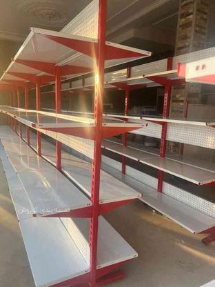 قفسه سوپرمارکتی سفیدوقرمز قفسه فلزی قفسه هایپری قفسه فلزی در گروه خرید و فروش صنعتی، اداری و تجاری در کرمانشاه در شیپور-عکس1