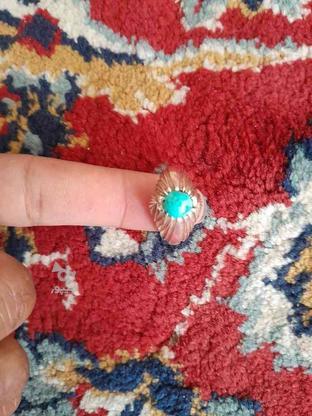 انگشتر نقره 925بانگین فیروزه در گروه خرید و فروش لوازم شخصی در اصفهان در شیپور-عکس1