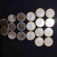 سکه جمهوری 25 تومانی دورنگ از 1372تا1382 کامل و کلکسیونی