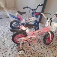 2 دستگاه دوچرخه sonic دوقلو پسر دختر سایز12 کاملا نو