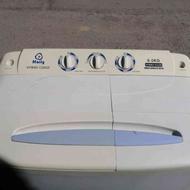 ماشین لباسشویی دو قلو تمیز 9کیلو هایلی گیربکس تازه تعویض شده