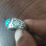 انگشتر نقره با سنگ فیروزه بسیار زیبا و خوش دست