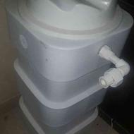 مخزن آب 100 لیتری عمودی تانکر منبع به همراه شناور و شیر