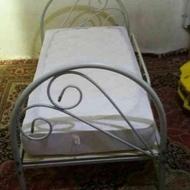 تختخواب بچه گانه فلزی همراه با تشک