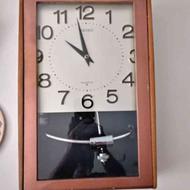 ساعت دیواری چوبی ترانزیستوری پاندول دار