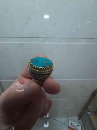 انگشتر فیروزه با حلقه نقره در گروه خرید و فروش لوازم شخصی در آذربایجان غربی در شیپور-عکس1