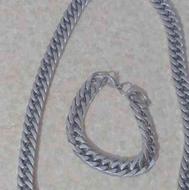 ست گردنبند و دستبند استیل کارتیر (رنگ ثابت)
