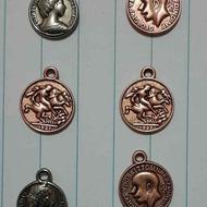 6عدد مدال قدیمی 1927 چهارتا برنز 2تا تیتانیوم رخ برجسته