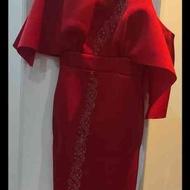 لباس مجلسی قرمز زنانه کاملا نو سایز 44_42