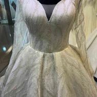 لباس عروس پارچه سنگ دوزی