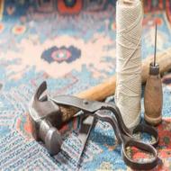 مرمت فرش قدوسی-تغییر سایز و رنگ برداری قالی دستباف