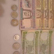 ست اسکناس ها و سکه های قدیمی عربستان و سوریه
