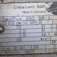 ژنراتور سیم پیچ شنت DC؛ Elbtalwerk آلمان؛ GGD 80.1