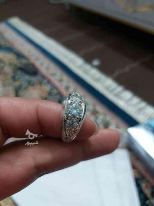 انگشتر نقره( الماس موزنایت ) در گروه خرید و فروش لوازم شخصی در گلستان در شیپور-عکس1