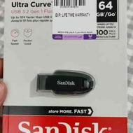 فلش 64 گیگ برند SanDisk زیر قیمت