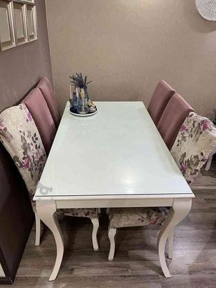 میز نهار خوری 6 نفره به همراه صندلی ها در گروه خرید و فروش لوازم خانگی در تهران در شیپور-عکس1