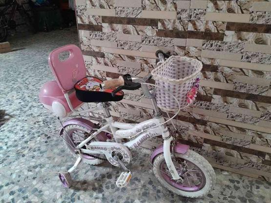 دوچرخه سایز 12 بچگانه تمیز در گروه خرید و فروش ورزش فرهنگ فراغت در مازندران در شیپور-عکس1