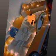 تخت کودک مدل ماشین چراغدار در حد نو
