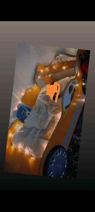 تخت کودک مدل ماشین چراغدار در حد نو در گروه خرید و فروش لوازم شخصی در سمنان در شیپور-عکس1