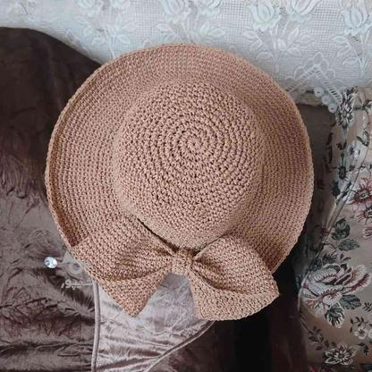 کلاه ساحلی بافته شده با نخ کاغذی خنک و سبک در گروه خرید و فروش لوازم شخصی در البرز در شیپور-عکس1