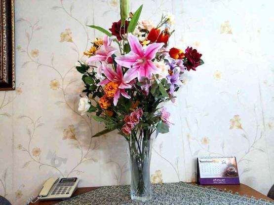 گلدان بزرگ با12نوع گل ولوازم منزل فروشی در گروه خرید و فروش لوازم خانگی در زنجان در شیپور-عکس1