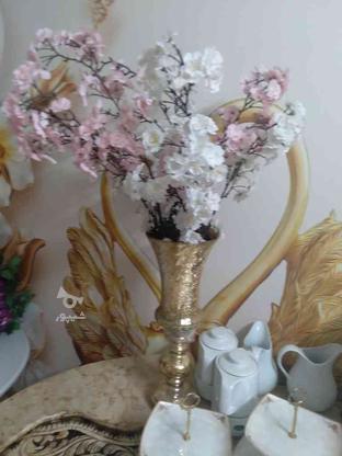 دوعدد گلدان شیشه ای با گلهای شکوفه مصنوعی در گروه خرید و فروش لوازم خانگی در تهران در شیپور-عکس1