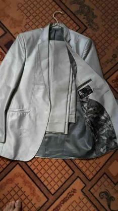 کت شلوار نقره ای شیک سایز 40 در گروه خرید و فروش لوازم شخصی در قزوین در شیپور-عکس1