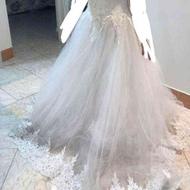 لباس عروس پفی دامن شاین دار