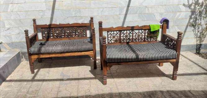 2 تخت سنتی چوبی به همراه تشک ومیز ابعاد65در120 در گروه خرید و فروش لوازم خانگی در تهران در شیپور-عکس1