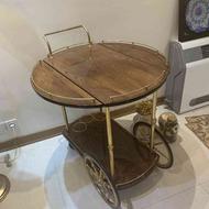 میز بار چرخدار چوبی