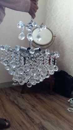 لوستر 6 شاخه کریستالی طرح چشمه نور در گروه خرید و فروش لوازم خانگی در کرمانشاه در شیپور-عکس1