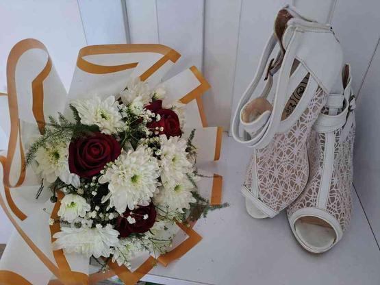 صندل سفید عروس سایز 39 در گروه خرید و فروش لوازم شخصی در فارس در شیپور-عکس1