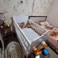   تخت بچگانه به همراه تشک آکبند