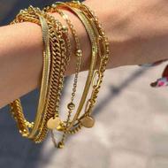 دستبند فول لاکچری طلایی
