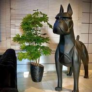مجسمه لوکس ،خاص و بزرگ سگ باکسر فایبرگلاس قالب اصلی