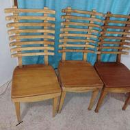 3 عدد صندلی چوبی