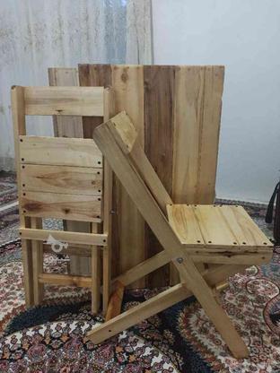 صندلی تاشو مسافرتی و میز چمدانی چوبی در گروه خرید و فروش لوازم خانگی در آذربایجان غربی در شیپور-عکس1