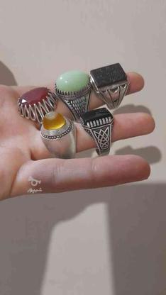 انگشتر نقره دست ساز با سنگ های طبیعی در گروه خرید و فروش لوازم شخصی در مازندران در شیپور-عکس1