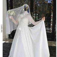 لباس عروس مزون میرداماد سایز42-44ساتن امریکایی