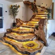 پله های روستیک و چوبی