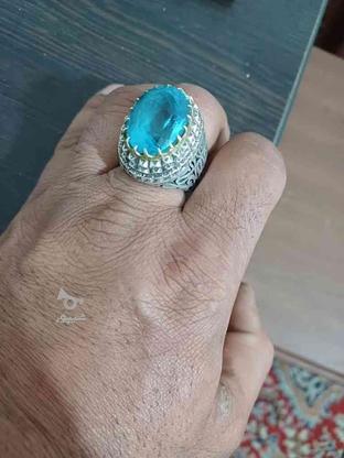 انگشتر توپاز آبی اصل بشرط کارشناسی در گروه خرید و فروش لوازم شخصی در مازندران در شیپور-عکس1