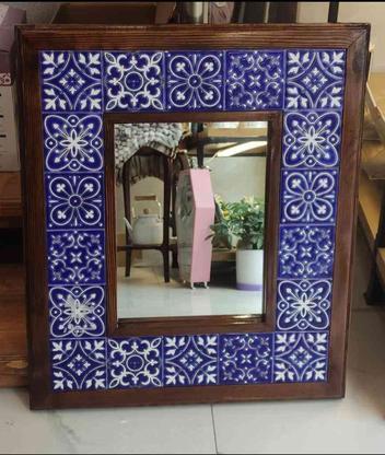 آینه ترکیب چوب و کاشی دست ساز در گروه خرید و فروش لوازم خانگی در مازندران در شیپور-عکس1
