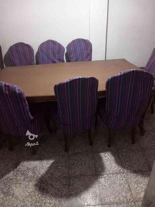 میز غذا خوری با هشت عدد صندلی با روکش همه سالم در گروه خرید و فروش لوازم خانگی در گلستان در شیپور-عکس1