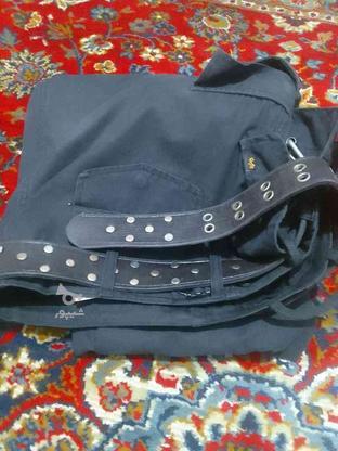 شلوار شش جیب آمریکایی و کمربند مناسب شلوار در گروه خرید و فروش لوازم شخصی در تهران در شیپور-عکس1