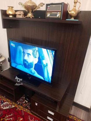 فروش میز تلوزیون تمام چوب با دو کشو و 3 قفسه در گروه خرید و فروش لوازم خانگی در تهران در شیپور-عکس1