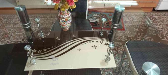 میز نهارخوری 4 نفره شیشه ای در گروه خرید و فروش لوازم خانگی در اصفهان در شیپور-عکس1