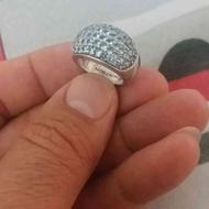 انگشتر زنانه نقره ایتالیایی برند با سنگ جواهر
