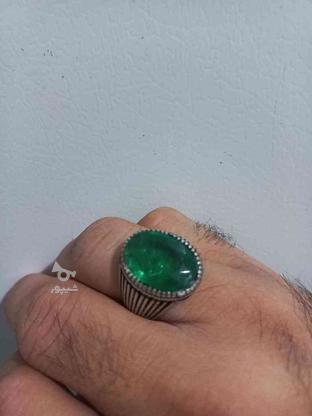 انگشتر رکاب نقره نگین زمرد اصل معدنی افغان در گروه خرید و فروش لوازم شخصی در گلستان در شیپور-عکس1